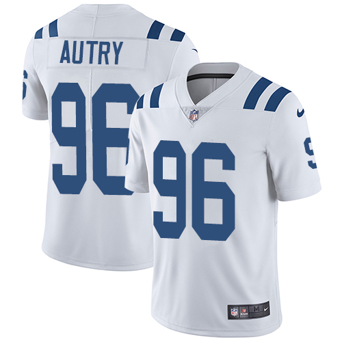Indianapolis Colts #96 Limited Denico Autry White Nike NFL Road Men Vapor Untouchable jerseys->indianapolis colts->NFL Jersey